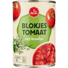 Blik tomaten blokjes